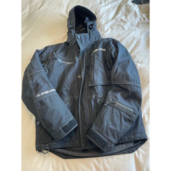 Pure Polaris men’s medium snowmobiling winter jacket removable liner blk durable - Picture 4 of 15